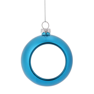 Blauwe kerstbal