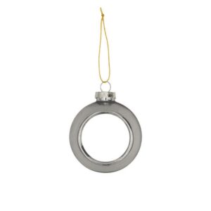 Zilveren kerstbal